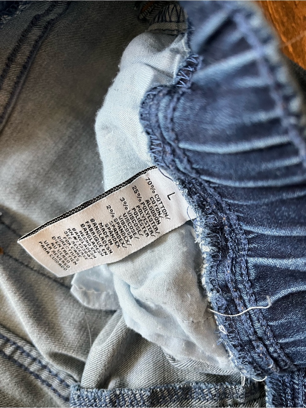 New Distressed Boyfriend Jogger Jeans with Drawstring Large - Picture 8 of 8
